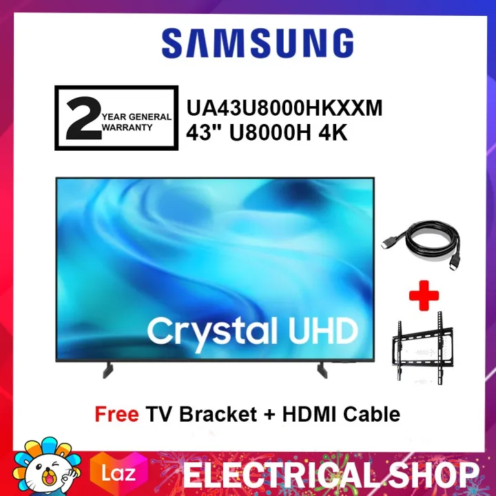 Hisense 43" 4K 43A6500N UHD TV A6500N Series Google / Samsung UA43U8000HKXXM Smart TV U8000H Television (FREE Bracket and HDMI Cable)