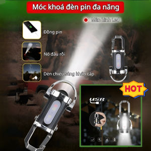 Đèn pin LED chống nước đa năng ánh sáng mạnh và sáng đèn pin LED đa năng đèn pin móc chìa khóa bằng nhôm