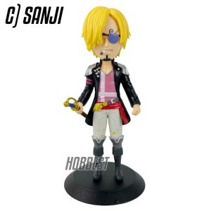 Action Figure ONE PIECE RED Q Ver. Miniatur Pajangan Mainan Topper Luffy Zoro Sanji Uta Franky Jinbe