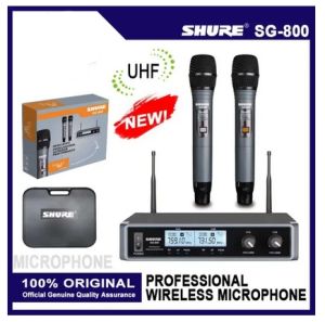 Shure SG-800 2 Channel UHF Professional Wireless Microphone System with Black Case
