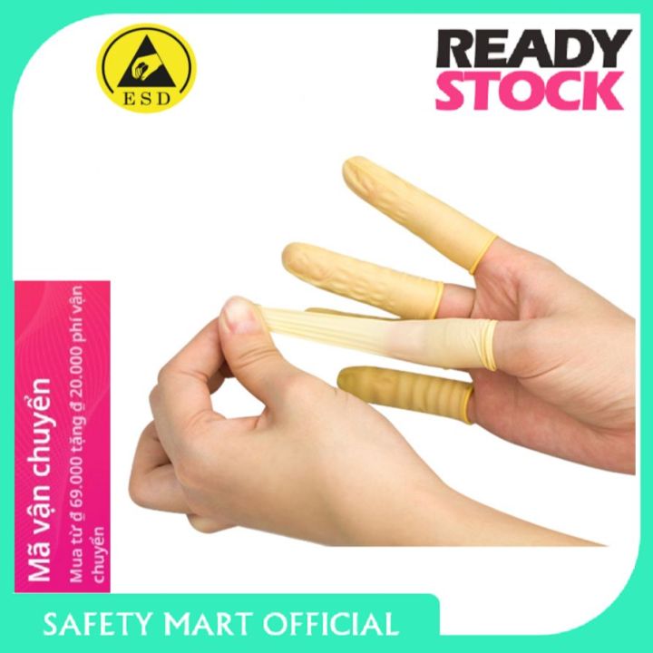 [BÁN SỈ] Gói 500gr (800-900 chiếc) Bọc ngón tay cao su có đai chống ...