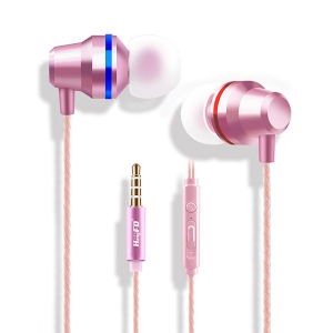 Wired Headphones Extra Bass Stereo Metal Gaming Earphones Noise Cancelling Wired Headset Universal 3.5mm Earbuds