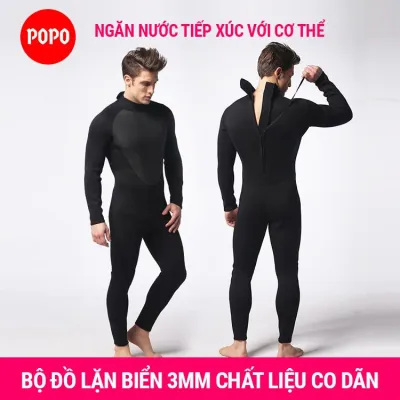 Bộ đồ lặn quần áo lặn biển cho NAM 3mm giữ ấm thoáng khí chống thầm nước cao cấp POPO Collection