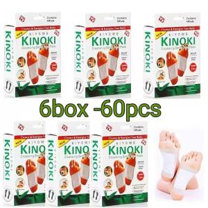 6boxes (60pcs.) ORIGINAL Kinoki Cleansing Detox Foot Pads-Toxins Remover for Men and Women | Foot Pads for Your Health Care Premium Natural Foot Patches | Adhesive Foot Pads for Foot Pain Relief | Eliminator Unpleasant Odors of Feet