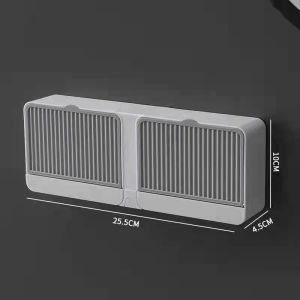 vita Vertical Soap Box Double Box Flip Lid Drain Soap Dish