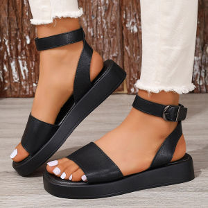 [Free Shipping] New Summer Women’S Platform Sandals Featuring A Single-Strap Design Casual Style And Available In Larger Sizes