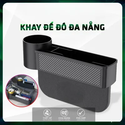 Khay Đựng Đồ Khe Ghế Ô Tô Đa Năng - Hộc Để Đồ Cao Cấp Gắn Vào Ghế Lái Ghế Phụ Trên Xe Hơi