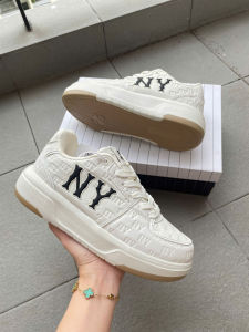 Giày Sneaker Nữ Cổ Thấp Họa Tiết NY Phong Cách MLB Chunky Thể Thao Đường Phố
