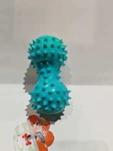 pet dog and cat rubber dumbell with spike design 11cm/14cm 2 sizes