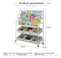 Multi-Layer Children's Bookshelf Rack With Basket Bins Kids Toy Storage Rack Children's Bookshelf Magazine Storage Household Floor. 