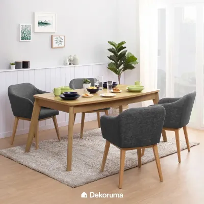 Dekoruma SETSU Meja Makan Kayu Extendadle / Dining Table