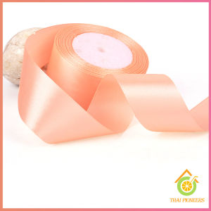 Thai Pioneers ริบบิ้น ผ้าซาติน 1ม้วน  ริบบิ้นห่อของขวัญ กว้าง 4 cm ความยาว 22 เมตร งานตกแต่ง DIY ทำโบว์ Colorful ribbon