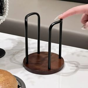 Disposable Cup Storage Holder Wooden Base Rack Coffee Tea Cups Dispenser with Longer Stick Mug Display Stand Home Organizer