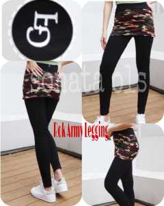 Sonata Ols - Rok Legging Olahraga / Senam / Gowes / Jogging / Aerobic / Rok Army Legging Polos 2 in 1 Olahraga Wanita High Quality 077