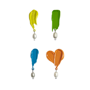 Elegant Earrings Delicate Oil Paint Ear Studs Fashionable Ear Jewelry Suitable for Daily Wear and Special Occasions