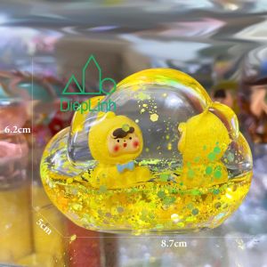 (Dạ Quang) Đồ Chơi Charm Nước Đám Mây Kim Tuyến Lấp Lánh Mô Hình Mây Moi Trái Cây Đáng Yêu PHÁT SÁNG