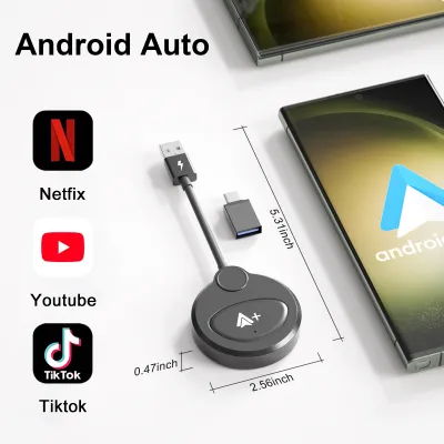 ANYTROX CarPlay Wireless + Video Adapter OEM wired CarPlay dongle Wireless CarPlay converter support online plug & play Update easy to use