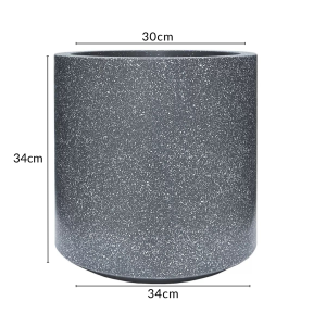 【SG Evergreen】Artificial Plant Pot Large Flower Pot Gardening Pot Indoor Outdoor Round Planters Pot Modern Large Pot Tick Resin Pots
