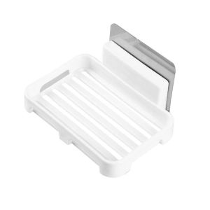 BEandBA Punch-free Plastic Bathroom Accessories Draining Wall Mounted Bathroom Organizer Soap Holder Soap Dishes Storage Rack