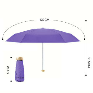 Mini Compact Umbrella Anti Sun UV UPF>50+ with Flat Handle Suncreeen Protection Parasol / Payung Kecil Mudah Lipat