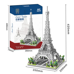 Building Blocks 2662Pcs Big Size Eiffel Tower World Famous Architecture 3D Puzzle Nano Block Toys For Kids For Adult