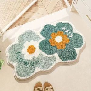 Bathroom Mat Doormat Rug Absorbent Non Slip Cartoon Flocking Soft Floor Home Decor
