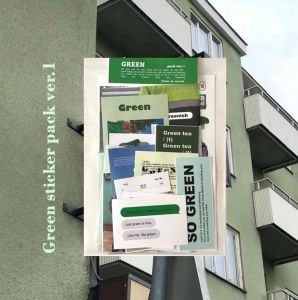 Set Sticker decal trang trí My girl and Green