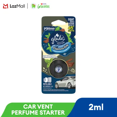 Glade Car Vent Perfume Air Freshener Starter Essences Elite - Peppermint & Sandalwood (2ml)
