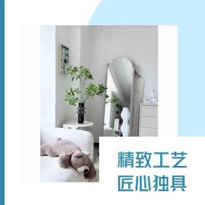 Standing Mirror Full Length Stand Mirror Dressing Mirror Full Body Mirror Stand Mirror With Rack Bedroom high-definition stainless steel