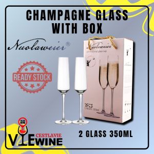 VIEwine - Champagne Glass 0222 Champagne Glass 1 Set 2pcs 350ml with Box