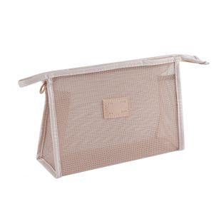 LITUILI Trọng lượng nhẹ Túi lưới đựng đồ trang điểm cầm tay Hình vuông Di động Túi lưới đựng mỹ phẩm trong suốt Thường ngày Dây kéo Túi đựng đồ vệ sinh cá nhân Lưu trữ cáp dữ liệu
