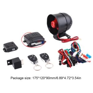 Car Auto Burglar Alarm Protection 2 Remote Vehicle Keyless Entry System with Siren and Wiring Harness Car Burglar Alarm