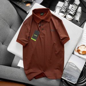 VN A698  Men’s Patterned Polo Shirt  Casual Short Sleeve Collared Top  Soft Cotton Polyester