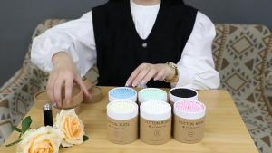 Hộp tròn 200 chiếc tăm bông đầu nhọn tròn nhỏ gọn tiện lợi