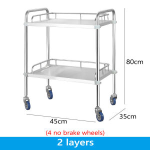 304 metal Stainless Steel Medical equipment Trolley Nursing Operation Mobile Support and storage trolley Kitchen Cart Treatment cart