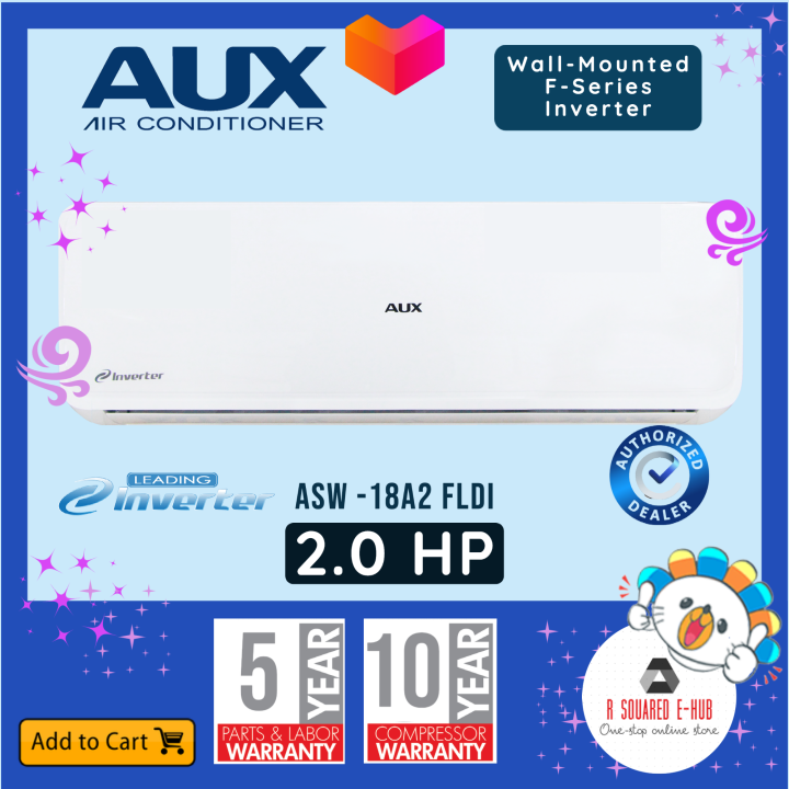 AUX Aircon F Series Split Type Inverter 2.0 HP (ASW 18A2 FLDI) Lazada PH