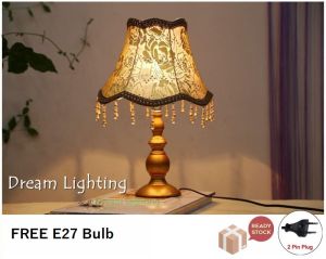 🔰 Dream Lighting / Wood Table Lamp Night Light Decorative Desk Lamp Victorian (SHM421)