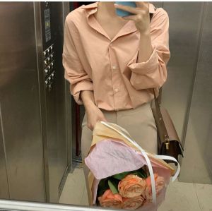 LEONNA Hyo-Yeon Kemeja Poly Atasan Wanita Casual Tali Pita Korean Style