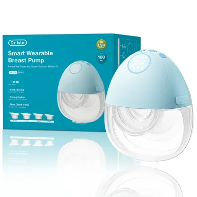 Dr.Isla Wearable Electric Breast Pumps 2PCS Pump for Breastmilk Painless Low Noise Lightweight Hands Free 180ml ABS+Silicone hospital grade breast pump electric full set EB60