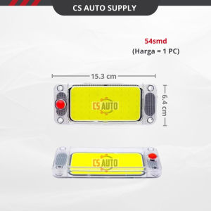 LED 12V 24V COB Car Lorry Interior Lamp With Cover + Switch On Off Button Trailer Room Lamp Kereta Lori Treler