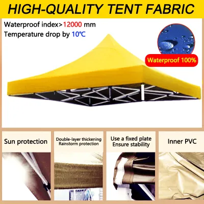 DUBOR Heavy Duty Pop Up Canopy Waterproof Outdoor Gazebo Tent for Camping Beach Car Parking Market Stall Tent 2x2/2x3/3x3/3x4.5/3x6m