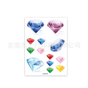 HBESTY Factory direct sales glitter tattoo stickers colorful onion powder childrens waterproof and environmentally friendly tattoos can be customized with pictures