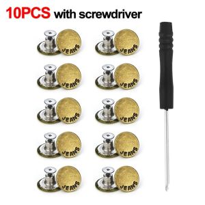INNICE 10Pcs/pack Nail Free Jeans Buttons Clothing Pants With Screwdriver Waist Buckle Detachable Sewing Accessories Waist Extenders Button Jeans