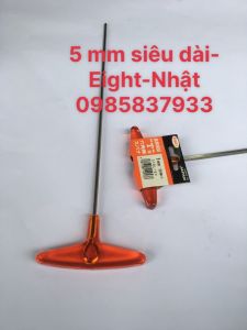 [Freeship+quà tặng 19k] Tay vặn lục giác 5 mm chữ T siêu dài 400 mm 018L-5H Eight Nhật dùng cho ốc sâu dễ dàng hiệu quả