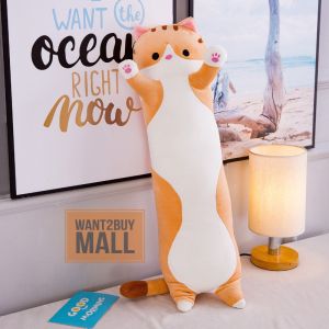 UMI Baby Long Cat Plush Toy Adult Soft Doll Stuffed Kids Children Sleeping Pillow Anak Patung Bantal Panjang Kucing Hadiah