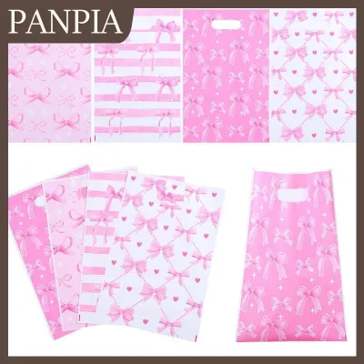 PANPIA 50Pcs Màu Hồng Bow Cảm Ơn Bạn Tote Túi Đa Dịp Túi Quà Tặng Cho Lễ Tạ Ơn Đám Cưới Sinh Nhật Giáng Sinh Đảng
