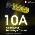 Nitecore NL1840HP Battery - 4000mAh 10A 18650 High Drain Protected Li-ion Rechargeable Battery -IPX6. 