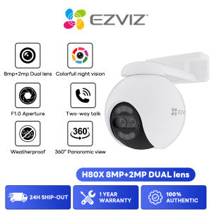 EZVIZ H80X Dual CCTV 4mp Outdoor Camera Color Night Vision F1.0 Aperture AI-Powered Shape Detection