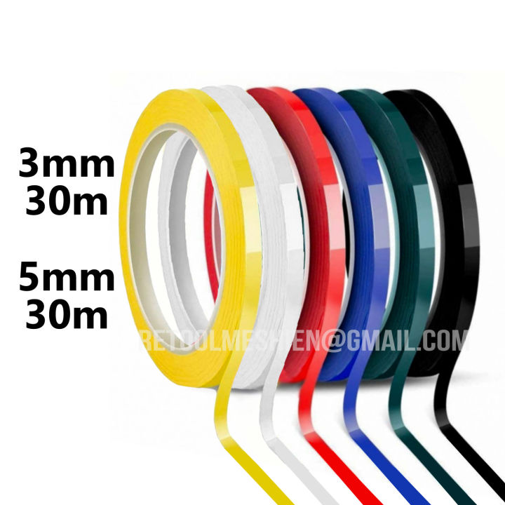 [Ready Stocks] Whiteboard Line Tape (3mm/5mm)(30m/50m)Whiteboard Tape / Border Line Tape / PVC