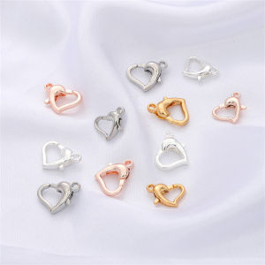 1Pc 14K/18K High Quality Color Retention Brass Lobster Clasps Heart Hooks Connectors For DIY Jewelry Finding Making Accessories